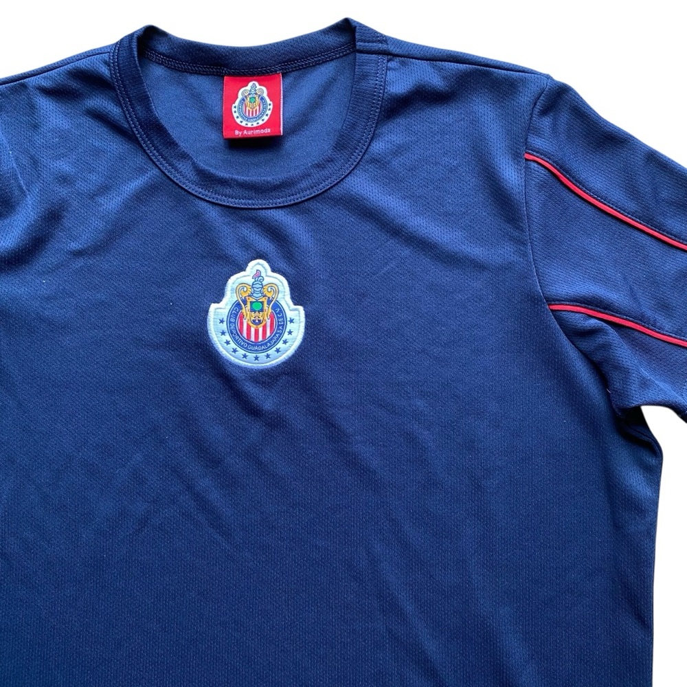 Chivas Club Deportivo Guadalajara Football Jersey S Poly Mesh Navy Blue T Shirt
